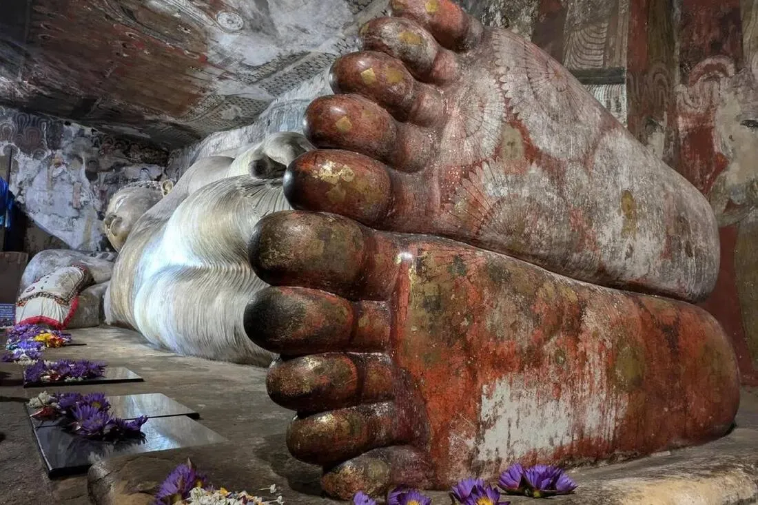 Buddha statues at Dambulla Cave Temple
