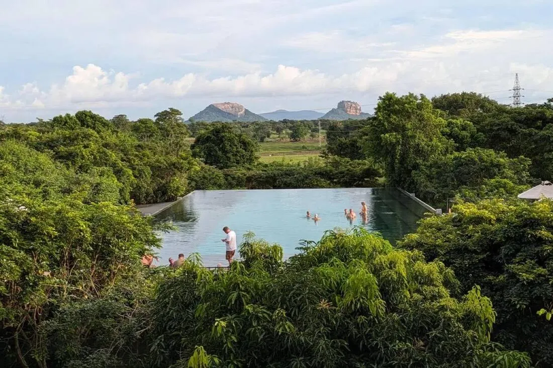 Infinity pool at a Sri Lankan resort
